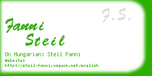 fanni steil business card